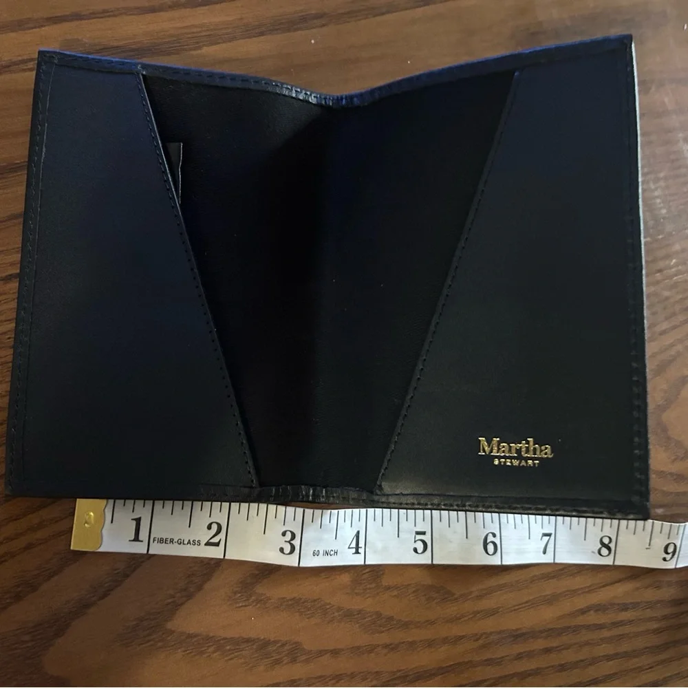 Martha Stewart Black Leather Wallet